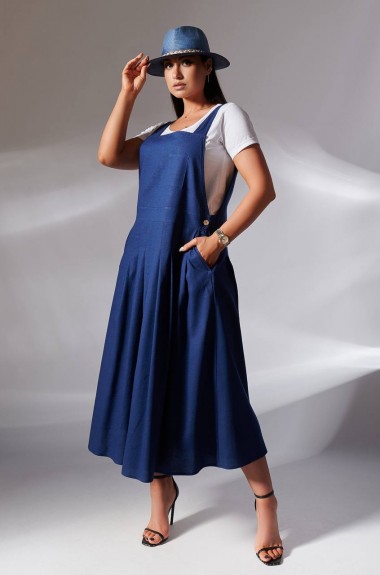 Льняной сарафан на бретельках NJ-IS-144A1000 Льняной сарафан на бретельках NJ-IS-144A1000