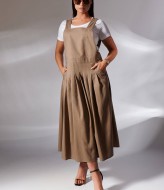 Льняной сарафан на бретельках  NJ-IS-144A1000