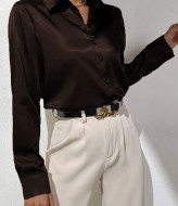 Шёлковая рубашка женская  KC-3336A399