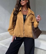 Замшевый бомбер  KC-3352A550