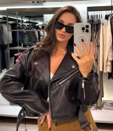 Женская куртка косуха  ANN-601A1200