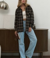 Женская рубашка в клетку оверсайз  SSY-020A500