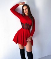 Платье приталенное  YLM-511A440