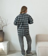 Женская рубашка в клетку оверсайз  SSY-020A500
