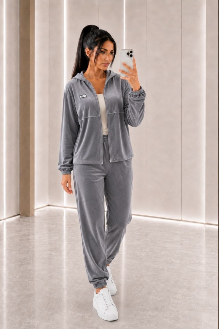 Велюровый костюм с капюшоном KASY-356A699