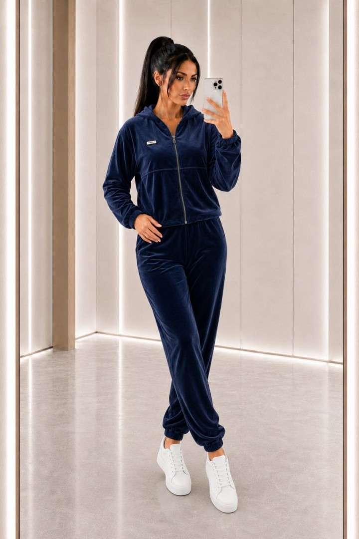 Велюровый костюм с капюшоном KASY-356A699
