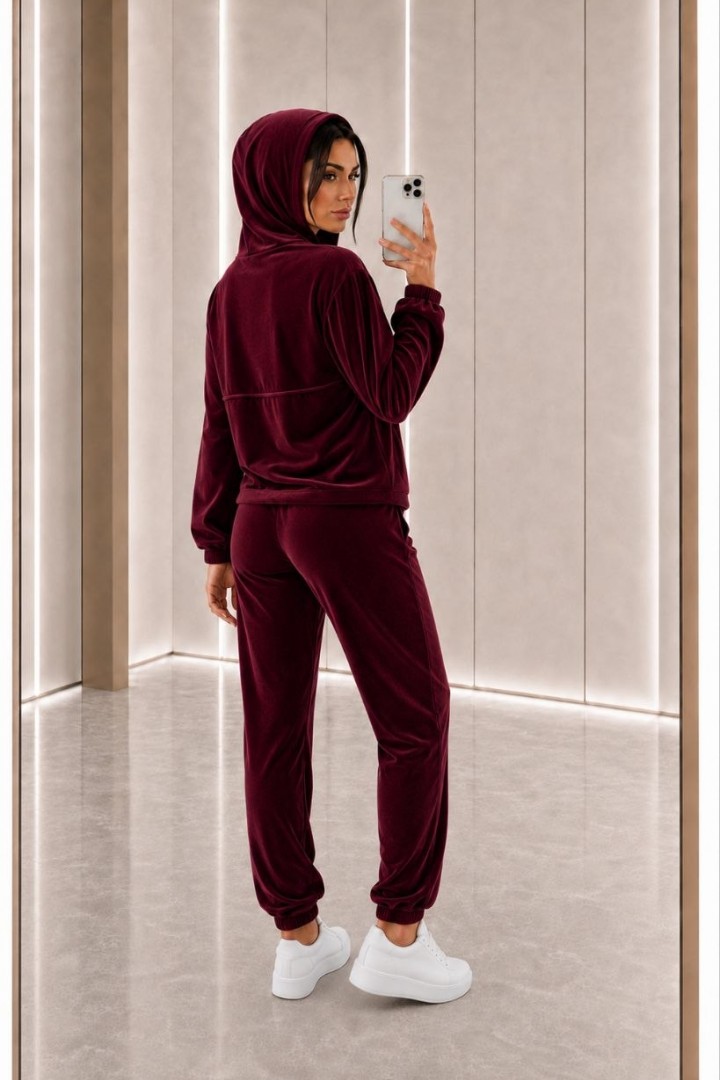 Велюровый костюм с капюшоном KASY-356A699