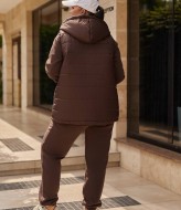 Теплый спортивный костюм женский с жилеткой   AP-920A1150