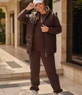 Теплый спортивный костюм женский с жилеткой   AP-920A1150