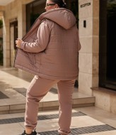 Теплый спортивный костюм женский с жилеткой   AP-920A1150