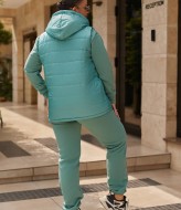 Теплый спортивный костюм женский с жилеткой   AP-920A1150