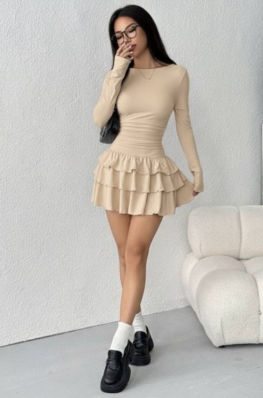 Платье мини с пышной юбкой  MIS-109A450