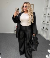 Кожаные женские штаны  YM-7109A19B20