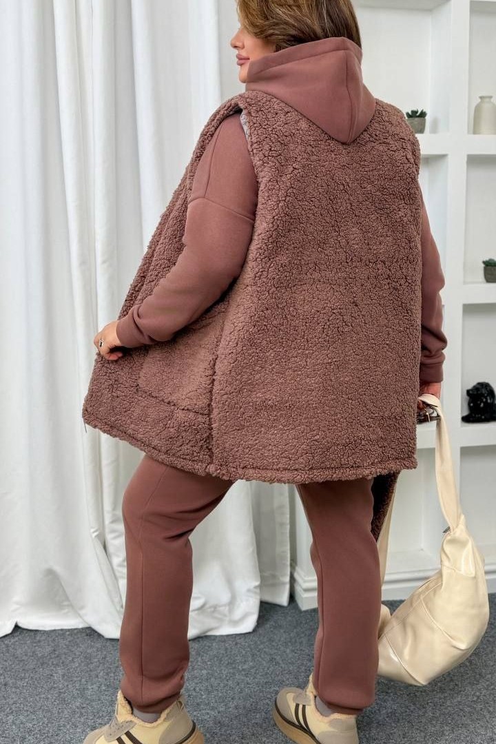 Костюм тройка жилет, худи и брюки AD-056A1100