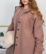 Теплая рубашка с капюшоном женская  AD-061A550