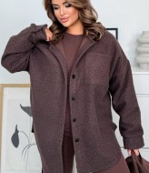 Теплая рубашка с капюшоном женская  AD-061A550