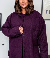 Теплая рубашка с капюшоном женская  AD-061A550