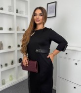 Платье комбинированное из двух тканей  VL-1128A650