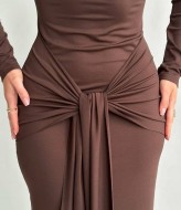 Довга сукня з вузлом на талії IMMA-430A550