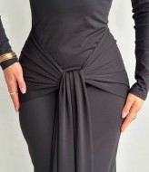 Довга сукня з вузлом на талії IMMA-430A550