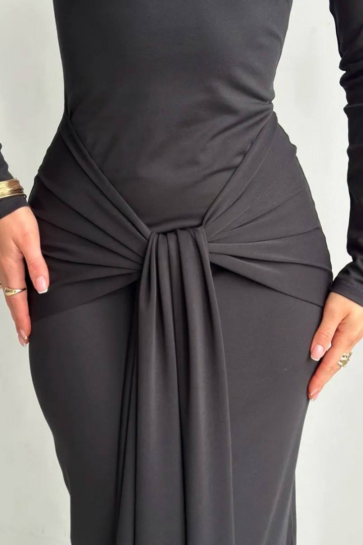 Довга сукня з вузлом на талії IMMA-430A550