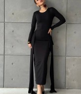 Довга сукня з вузлом на талії IMMA-430A550