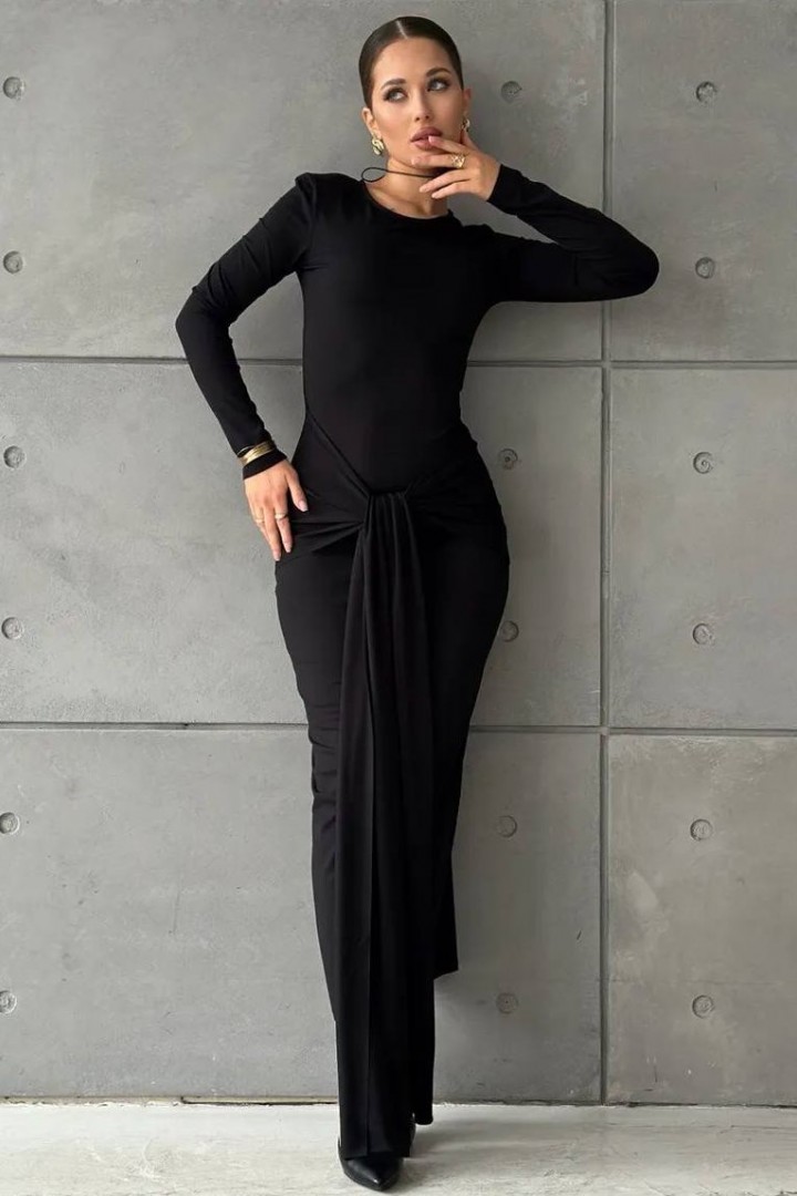 Довга сукня з вузлом на талії IMMA-430A550