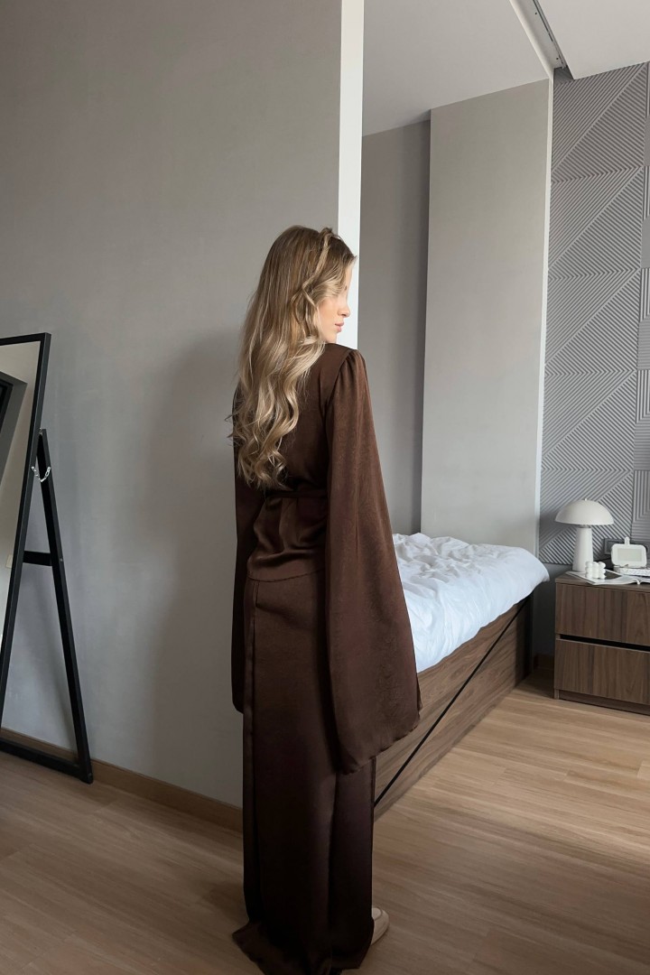 Костюм двойка рубашка и юбка MOK-9171A550