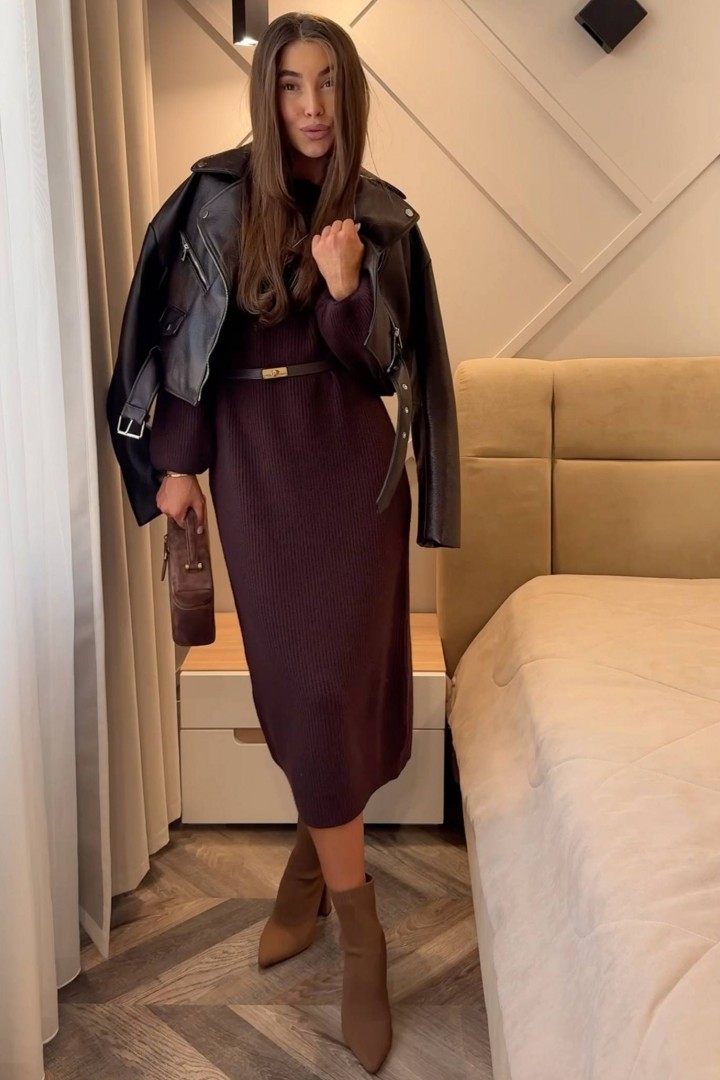 Женское вязаное платье KC-0511A580