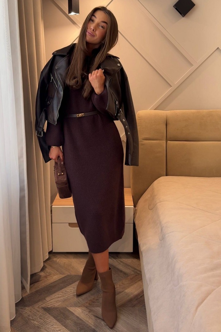 Женское вязаное платье KC-0511A580