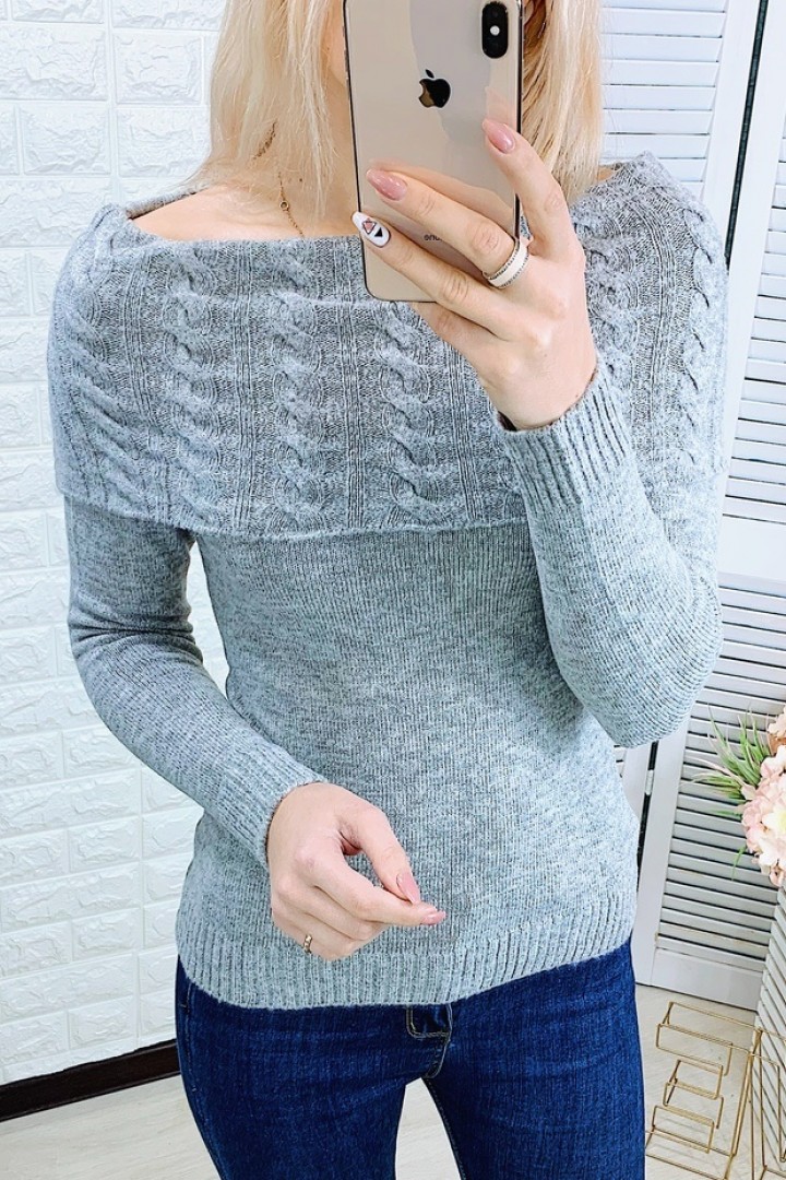 Красивый вязаный свитер SML-291019A12