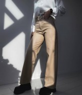 Шкіряні кльошові штани DMP-A1567A300B340