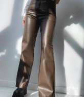 Шкіряні кльошові штани DMP-A1567A300B340