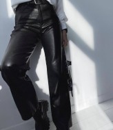 Шкіряні кльошові штани DMP-A1567A300B340