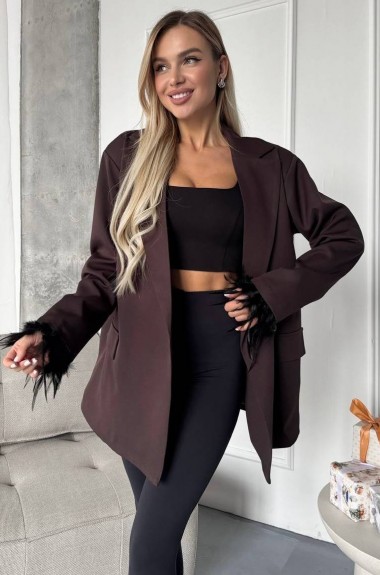 Пиджак с перьями ANA-1709A17