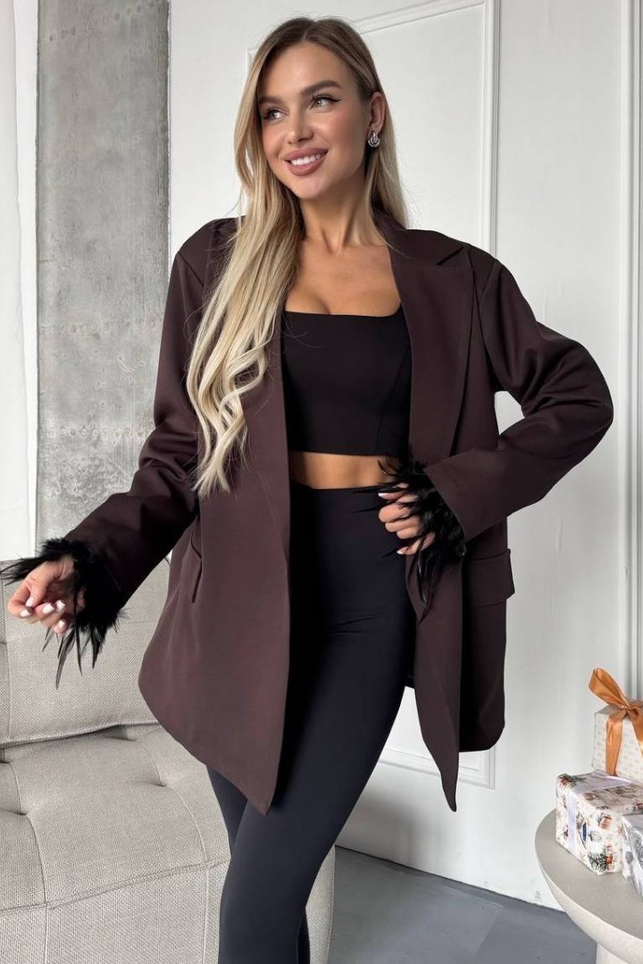 Пиджак с перьями ANA-1709A17