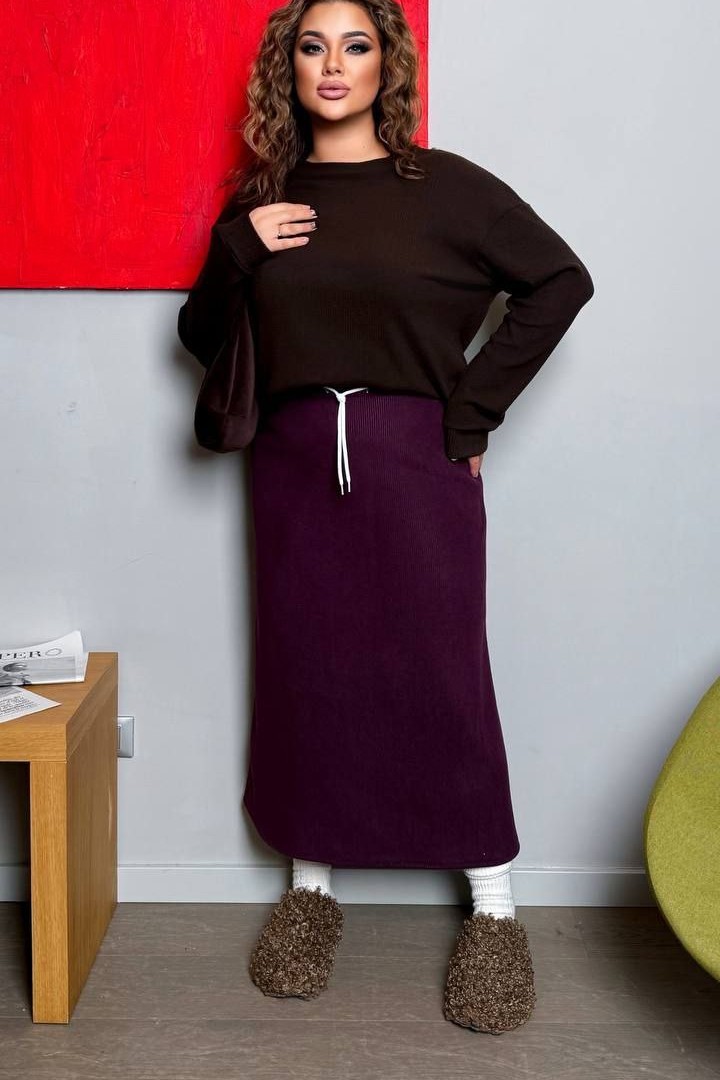 Теплая вельветовая юбка AD-7905.1A380