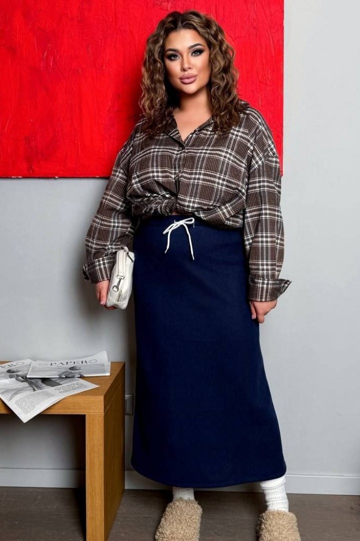 Теплая вельветовая юбка AD-7905.1A380