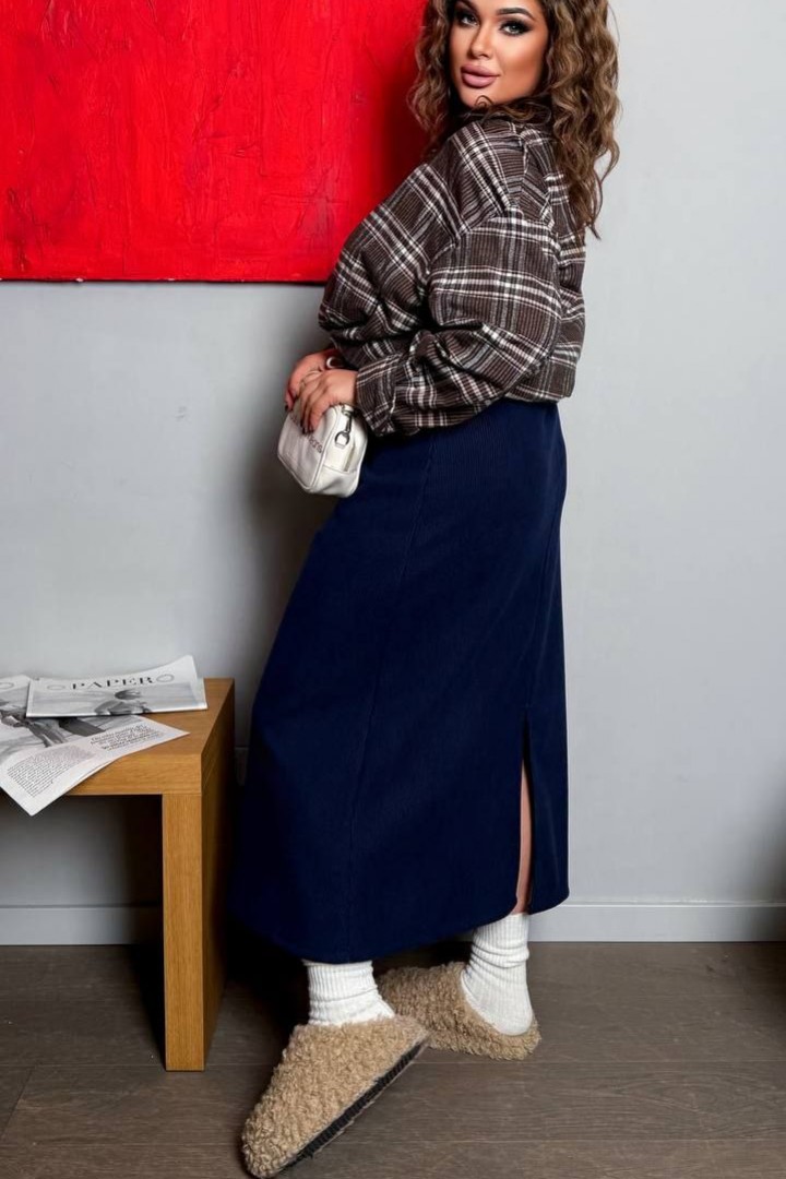 Теплая вельветовая юбка AD-7905.1A380