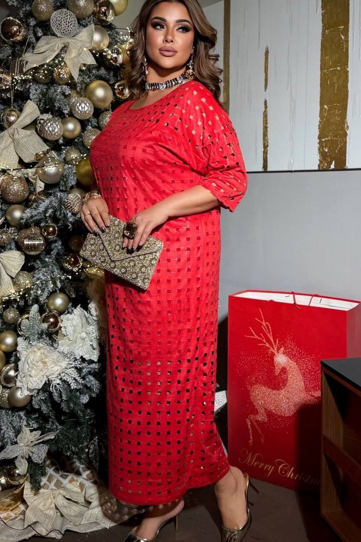 Замшевое платье с перфорацией AD-7910.1A290