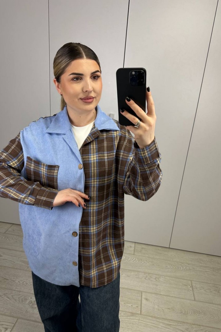 Рубашка комбинированная AB-1851A15