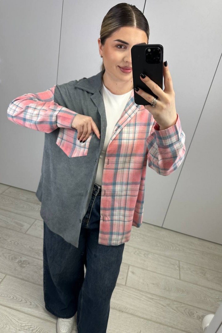 Рубашка комбинированная AB-1851A15