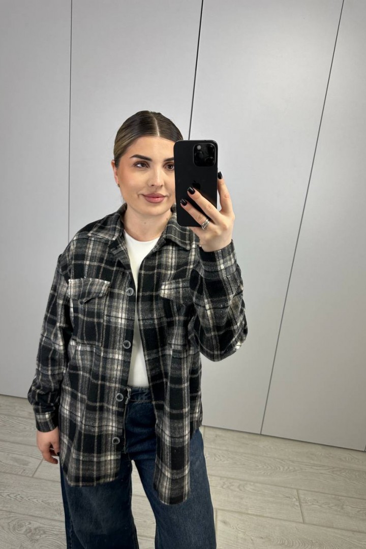 Рубашка клетка женская  AB-1850A14