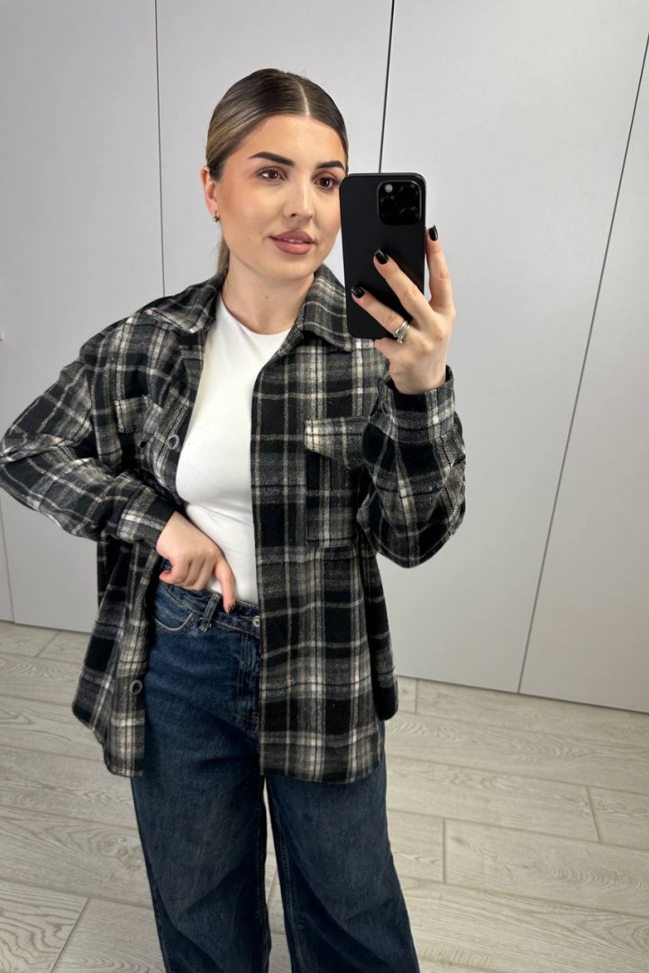 Рубашка клетка женская  AB-1850A14