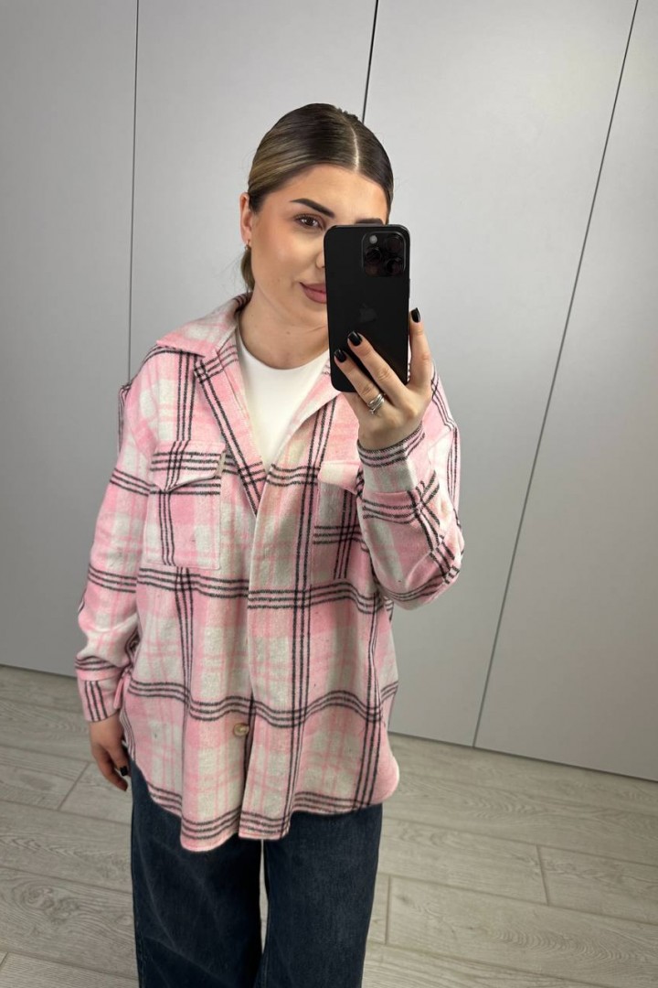 Рубашка клетка женская  AB-1850A14