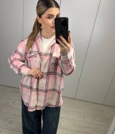 Рубашка клетка женская  AB-1850A14