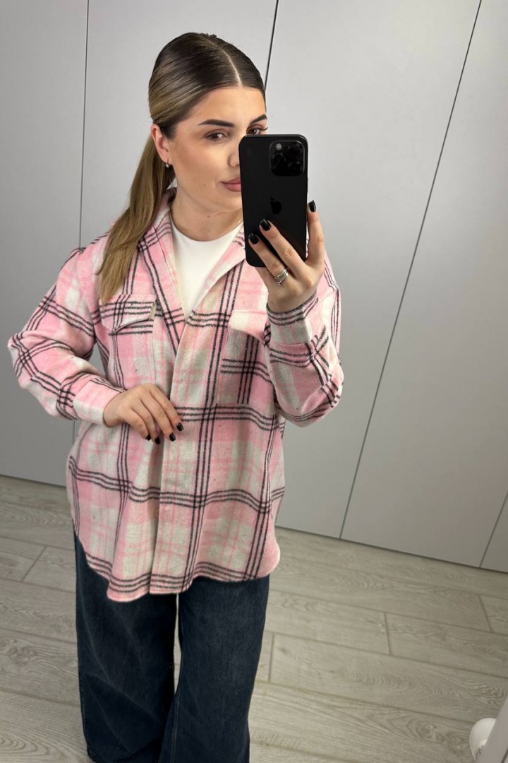 Рубашка клетка женская  AB-1850A14