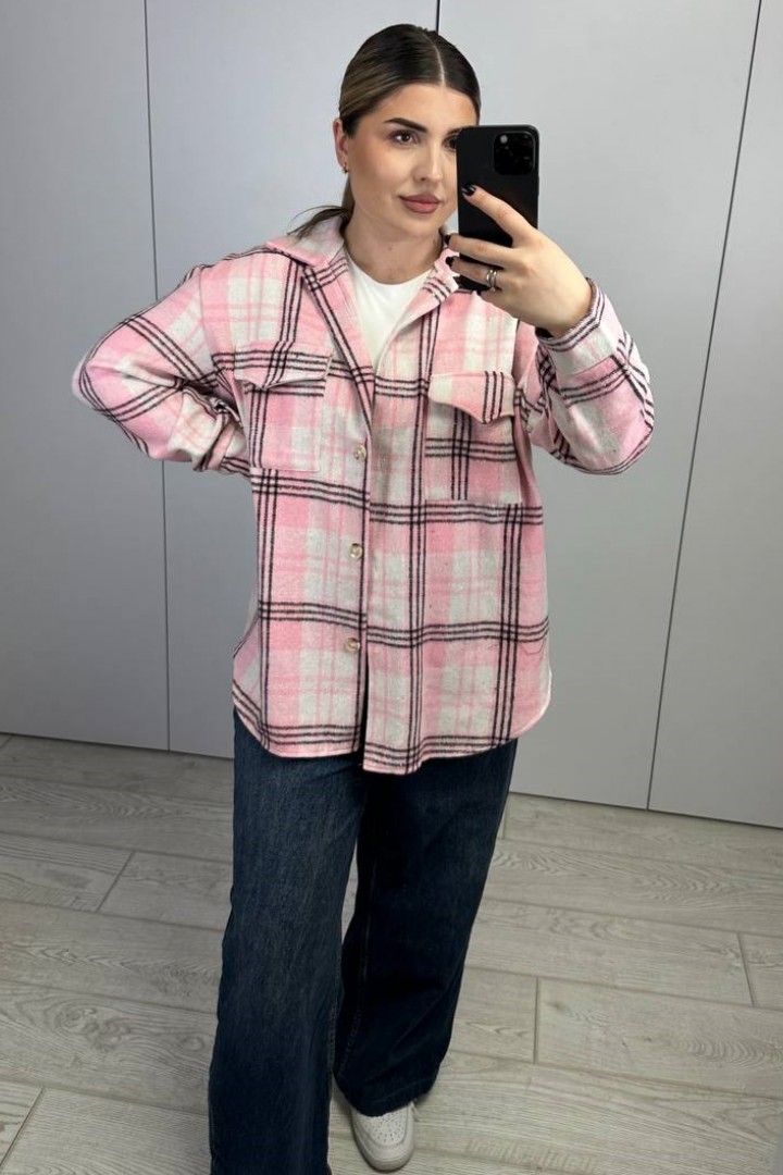 Рубашка клетка женская  AB-1850A14