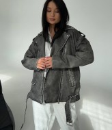 Кожаная куртка женская косуха ANN-500A1300