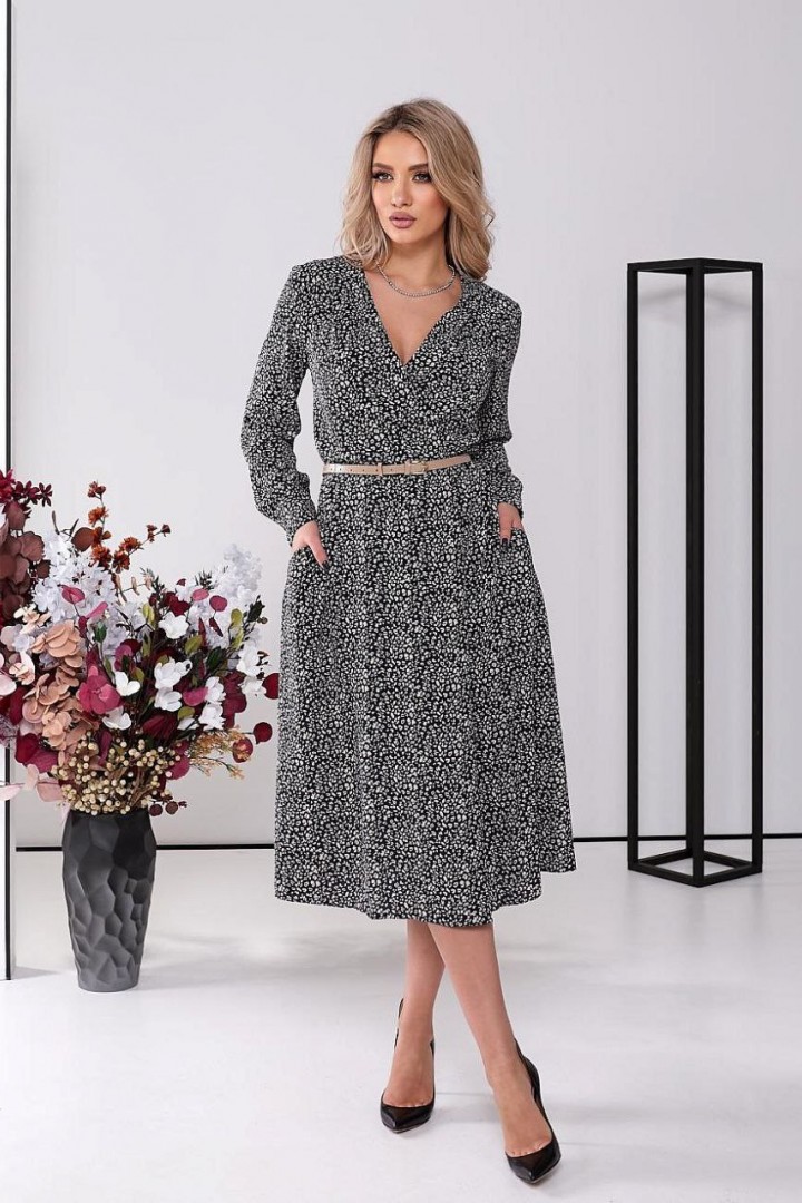 Платье с ремнем GOL-1810A700